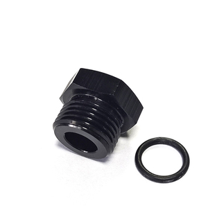 Adaptateur de carburant hexagonal AN4 AN6 AN8 AN10 AN12 en aluminium, connecteur de filtre à <span class=keywords><strong>huile</strong></span>, <span class=keywords><strong>bouchon</strong></span> de pompe à filetage noir avec joint en caoutchouc, installation facile - Product Image 3