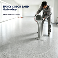 Peinture de sol autolissante à effet marbre, résine époxy haute dureté, sable coloré, résistante aux rayures, composé de jointoiement liquide