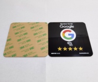 Tablero de pegatinas de mesa acrílica RFID NFC 13,56 MHz para menú de restaurante de Hotel Facebook Google Comment Card QR Code Social