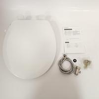 Abattant de toilette rond en PP avec lavage arrière et féminin, fermeture douce, installation facile