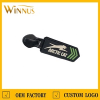 Logo personnalisé Nom Bagage Sac Boîte Valise Pvc Caoutchouc Tirette Étiquette de Fermeture Éclair, Étiquette de Fermeture Éclair