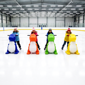 QIQU Assistente per Pattinaggio su <span class=keywords><strong>Ghiaccio</strong></span> a Tema Dinosauro Invernale, Trainer per Principianti, Bambini e Adulti, Ausilio Sicuro per Pattinaggio - Product Image 1