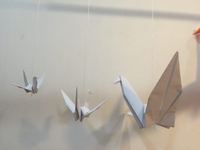 Burung Origami Kertas Warna-warni Buatan Tangan dengan Tali untuk Dekorasi Pernikahan - Gaya Cinta Ukuran Dapat Disesuaikan 10 Kerajinan Kertas
