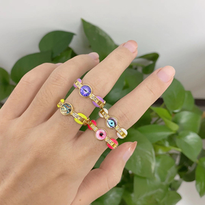 แหวนประดับอัญมณี,แหวนแก้วหลากสีทรงหยดน้ำตาปีศาจไม่เหมือนใคร - Product Image 4