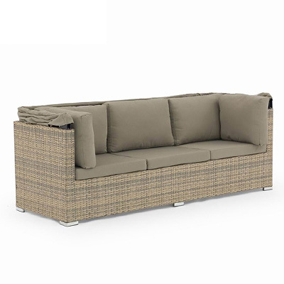 Divano a tre posti in lega di alluminio rinforzata