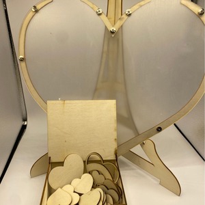 Bằng Gỗ Acrylic Tình Yêu Tin Nhắn Hộp 80/60 Trái Tim Hình Chữ Nhật Đám Cưới Khách Thả Hộp Tự Làm Bảng Trung Tâm Bướm Trang Trí Nhà - Product Image 4