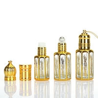 Atar Bouteille de parfum octogonale Bouteille d'huile essentielle Bouteille d'huile essentielle en verre cosmétique