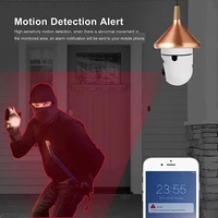 Tuya Smart Life 2MP Gloeilamp Beveiligingscamera 360 ° PTZ WiFi Bewegingsdetectie Alarm Actie Afstandsbediening Cam