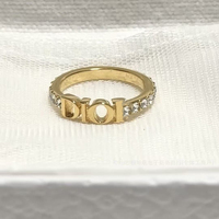 Bague de créateur en cuivre plaqué or avec lettres, pour femme, mode, électroplaquée, sertie de zircons sur le côté, bijou quotidien