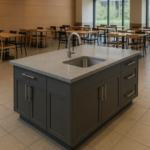 Salle de bain en granit gris moderne, écologique, simple mais pas simpliste, pour villa et appartement - Product Image 5