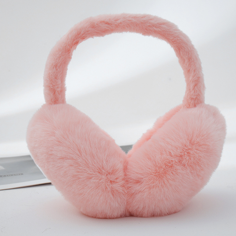 Top Quality Women Winter Adjust Faux Rabbit Fur Earmuffs Elegant Ladies Warmers Wool Comfort Plush Ear Muff