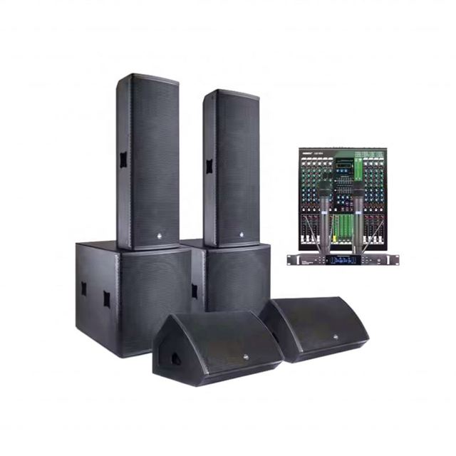 High Quality Professional Audio Double 12 Inch Active Speaker with 18 Inch Subwoofer 3500W 60Hz-20KHz Sound Equipment