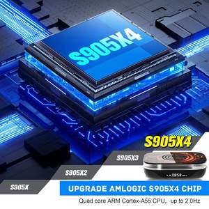 وحدة تحكم فائقة Kinhank X4 Plus وحدة تحكم للألعاب الرجعية + ألعاب x9054 رقاقة Emuelec نظام <span class=keywords><strong>Android</strong></span> TV 4K فيديو مدمج FC - Product Image 6