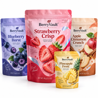 Sachets Doypack à fenêtre transparente et fermeture éclair pour granola en vrac, emballage alimentaire pour petit-déjeuner, barres de collation, sachet stand-up