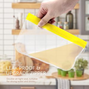 Reusable Gallon Freezer Bags, Dishwasher-Safe Silicone Food Storage Bags in Assorted Sizes, Ideal for Snacks, Sandwiches - Product Image 2