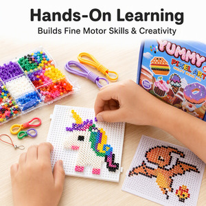 Kit de Arte con Cuentas Fusibles de 5mm, 3000 Piezas, Set de Cuentas Termofusibles para Manualidades, Arte de Píxeles DIY, Cuentas para Planchar con Tablero de Clavijas, Pinzas, Llavero, Juguete para Niños - Product Image 1