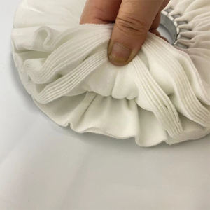 PEXMIENATS 18 pouces tissu blanc conduit d'air tissu roue métal Wagon roues antique métal chariot roues - Product Image 2