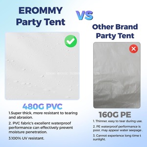 Lều đám cưới ngoài trời màu trắng với hai lớp cho các sự kiện mùa hè cho các bữa tiệc và quảng cáo - Product Image 3