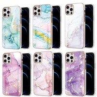 Étui de téléphone portable DYL de luxe à la mode, tendance streetwear, antichoc, ultra fin, TPU + PC, marbre, pour 15 Pro Max