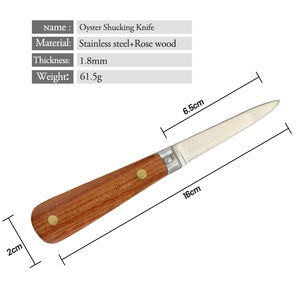 Coltello per <span class=keywords><strong>ostriche</strong></span> fatto a mano in acciaio inossidabile di alta qualità con manico in legno e lama laser per aprire - Product Image 4