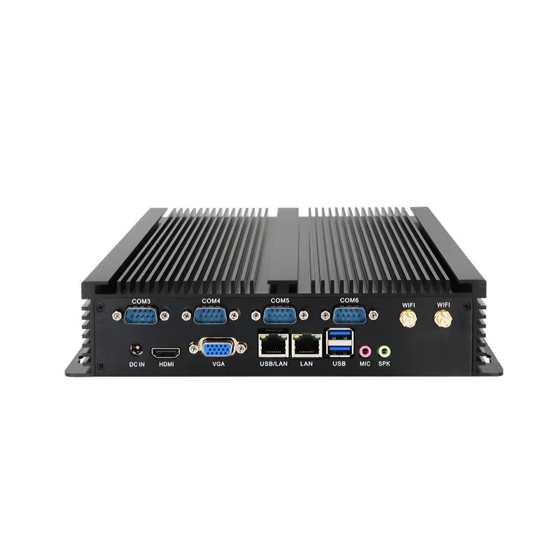 Fanless Industriële Mini Pc Intel Core I5 7200u Dual Lan Nics Rj45 4K 6 Com Mini Computer 24X7 Waakhond