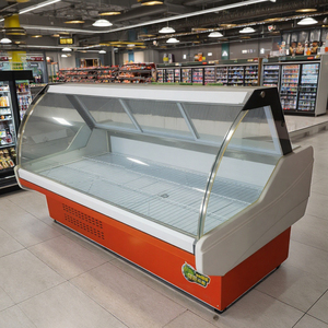 2m supermercato a temperatura singola di lusso Deli Cabinet orizzontale Freezer vetrina vetrina completa per gastronomia - Product Image 1