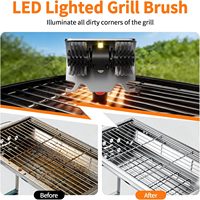 Brosse de nettoyage de barbecue sans fil, brosse de nettoyage de barbecue électrique rechargeable, brosse rotative électrique pour barbecue