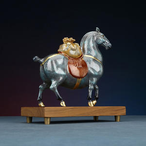 홈 말 매력 보석 기념품 사업 기업 선물을위한 골동품 청동 말 장식 - Product Image 1