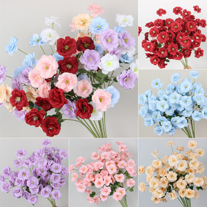 Flores Artificiales de Gardenia, 6 Cabezas, Flor de Seda para Decoración de Bodas, Arreglos para Pasillos - Product Image 5