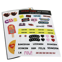 A5 A6 impression couleur vinyle étanche logo personnalisé feuille d'autocollants découpés baiser PVC blanc personnalisé
