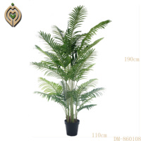 Palmier artificiel en PE, bonsaï, feuilles tropicales, 190 cm, résistant à l'eau, résistant aux UV, écologique, durable, vert, fête des mères