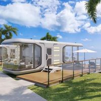 Vente en gros d'usine Villa modulaire en acier préfabriquée Maison mobile capsule pour hôtels Logement portable Bâtiments à structure en acier