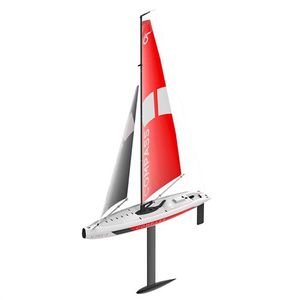 <span class=keywords><strong>Voilier</strong></span> télécommandé non motorisé de 650mm pour la compétition, jouet modèle de bateau-cadeau de bateau RC idéal pour les loisirs aquatiques en plein air - Product Image 2