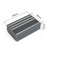 Caja de Conexiones de Aluminio Extruido Negra de 100x69 con Impresión Serigráfica de Fábrica OEM, Carcasa para PCB de Aleación de Aluminio de la Mejor Calidad, MaidaTech