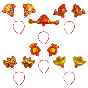 Diadema de primavera creativa de Año Nuevo, clip para el pelo, <span class=keywords><strong>globo</strong></span> festivo, regalo de fotos, <span class=keywords><strong>globo</strong></span> de papel de aluminio - Product Image 2