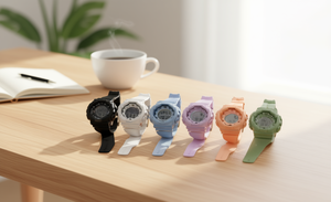 Smartwatch H70 alla Moda con Display LCD, Resistente all'Acqua 5 Bar, Cassa in Plastica Unisex, Cinturino in Silicone, Forma Rotonda, Colori Misti - Product Image 2