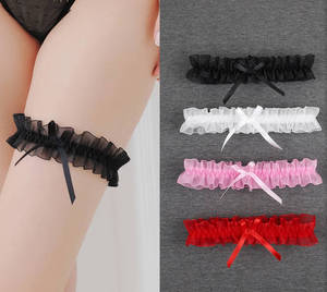Lingerie sexy en dentelle, porte-jarretelles de mariage, accessoires de fête, nœud papillon, anneau élastique, <span class=keywords><strong>jarretière</strong></span> - Product Image 2