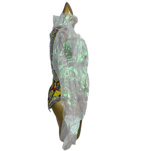 Body Sexy con Mangas Abullonadas y Perlas para Mujer, Estilo Europeo, Mono de una Pieza, Traje para Club, Festival, Espectáculo, <span class=keywords><strong>Disfraz</strong></span> de Bailarina - Product Image 3