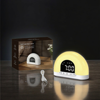 Réveil lumineux intelligent pour enfants, bébés, bureau, chambre à coucher, lever de soleil, horloge numérique électrique LED