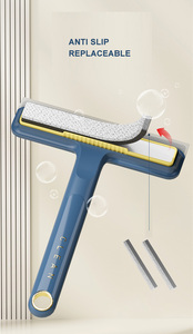 Bộ dụng cụ lau kính ma thuật 4 trong 1-Dụng cụ cạo hai mặt + Bàn Chải bọt biển/màn hình có thể tháo rời | dụng cụ gia đình chuyên nghiệp - Product Image 4