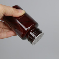 Bouteilles de pilules vides de 10 à 200ml avec couvercle à vis, contenant de capsules de pilules HDPE/PET, bouteille en plastique ambre pour médicaments