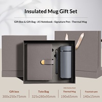 Ensemble cadeau d'entreprise OEM, carnet A5 avec stylo, tasse, bouteille d'eau, couverture en PU, cadeaux promotionnels pour le Nouvel An, cadeaux d'accueil pour les employés