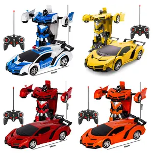 मजेदार आरसी ट्रांसफॉर्म कूल डिफॉर्मेशन आरसी कार बच्चों के खिलौने रोबोट कार स्पोर्ट्स वाहन मॉडल रोबोट बच्चों के खिलौने बच्चों के लिए उपहार गर्म