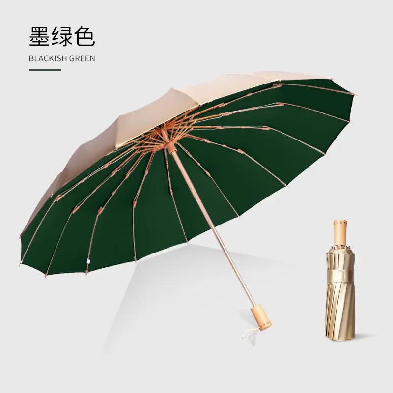 Capa de fibra de vidro para guarda-chuva, mini guarda-chuva de plástico transparente, 3 dobras, automático, japonês, cor branca, fechamento automático