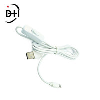 Cable de carga Universal USB tipo C 5V 3A para Raspberry Pi 4, Cable de alimentación con interruptor de encendido/apagado para RPI 4 Modelo B RPI 4B