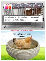 Nouvelle cage à poulets portable de type H en fil de fer galvanisé 70x50x60cm avec roues de transport pour volailles