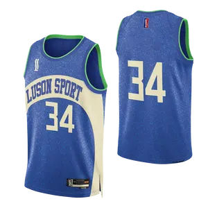 Luson Wholesales Blank Latest Best Sublimated Reversible Custom Basketball Jerseys Design Blue Basketball Jersey Uniform