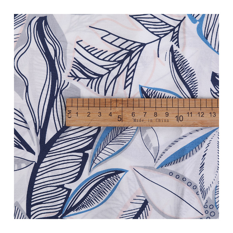Ready to Ship Digital Printed Plain Style Woven 80/20 Rayon Nylon Blend Fabric for Dress