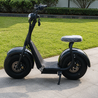 Scooter électrique vintage tout-terrain monoplace, batterie lithium 60V 20Ah, pneu large 8 pouces 285-55-8