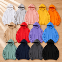 Sweat à capuche streetwear hiver épais 380 GSM 100 % coton pour homme, coupe oversize décontractée en molleton bouclette